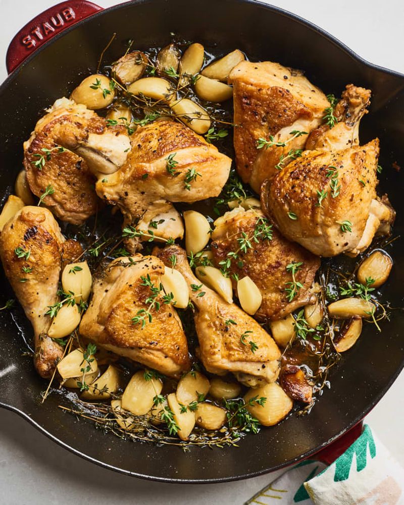 Roast Chicken with Garlic & 40 Cloves