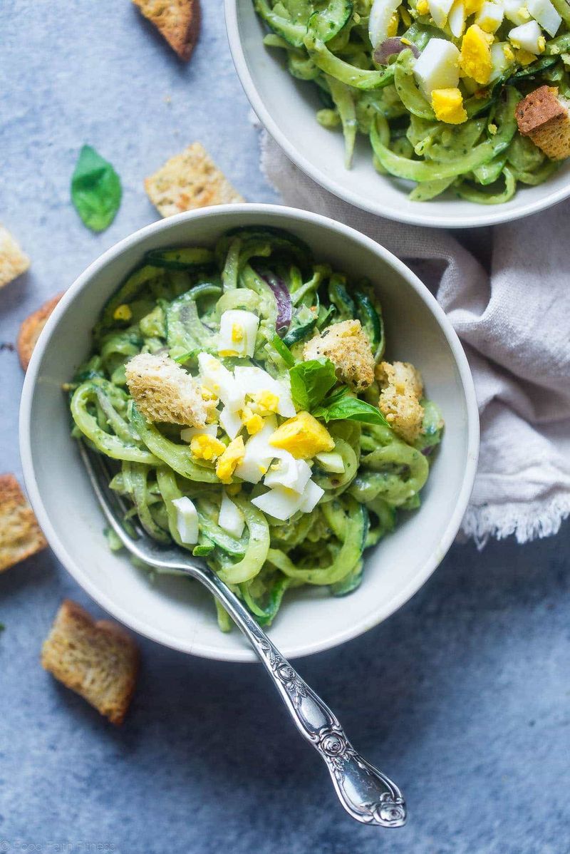 Zucchini Noodles with Avocado Pesto