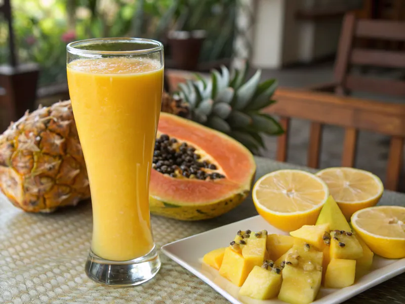 Papaya Pineapple Lemon Drink