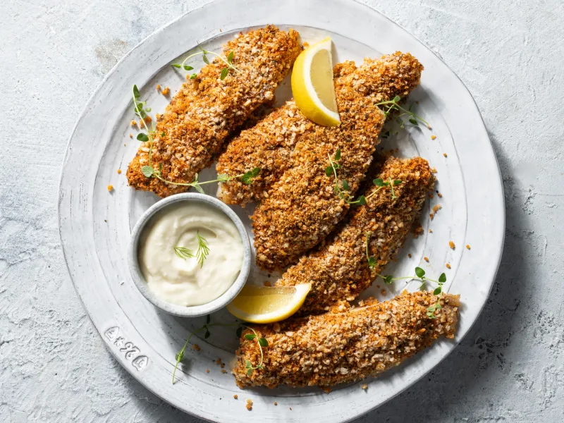 Panko-Crusted Tilapia Fingers