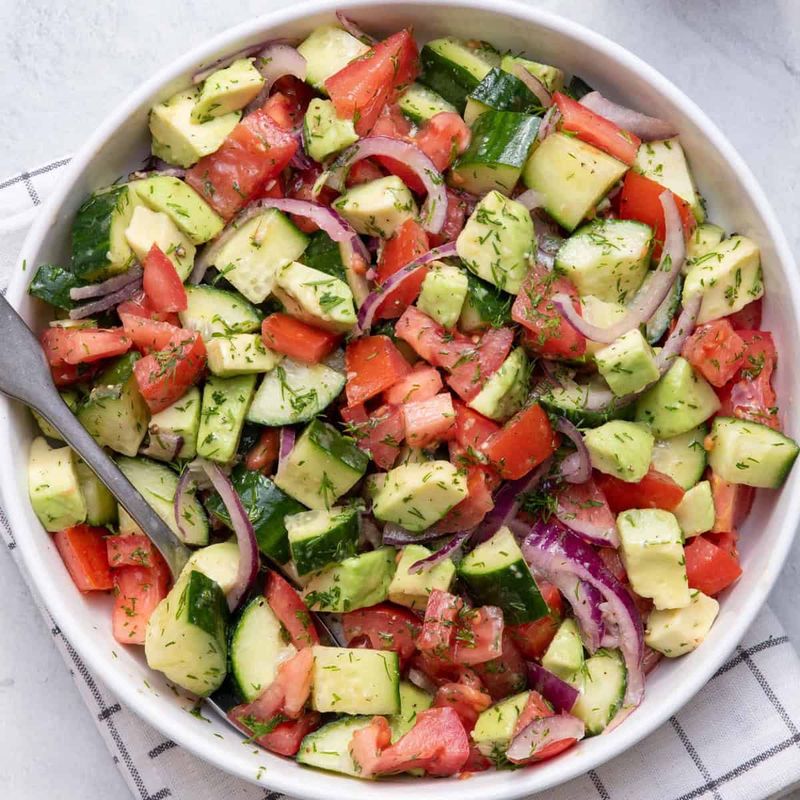 Avocado Tomato Cucumber Salad