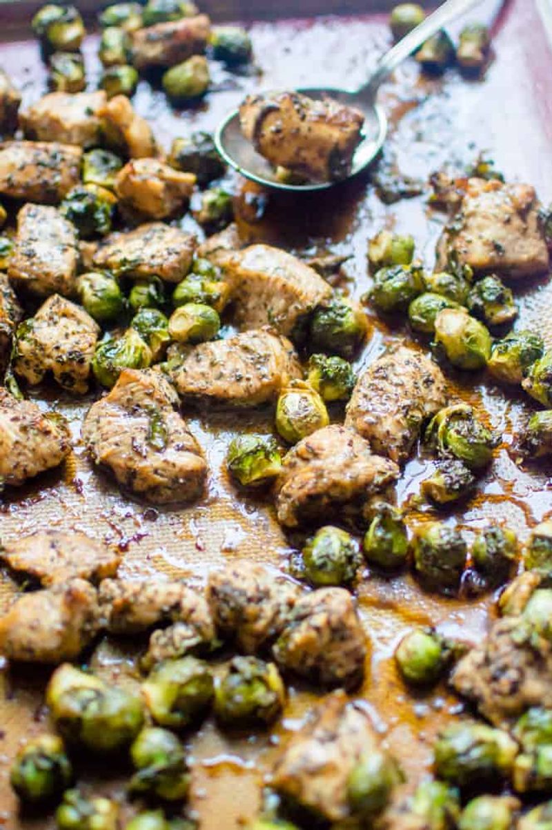 Sheet Pan Balsamic Chicken and Brussels Sprouts
