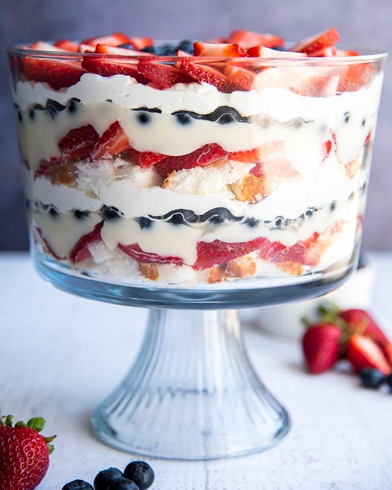 Red, White & Blue Berry Trifle
