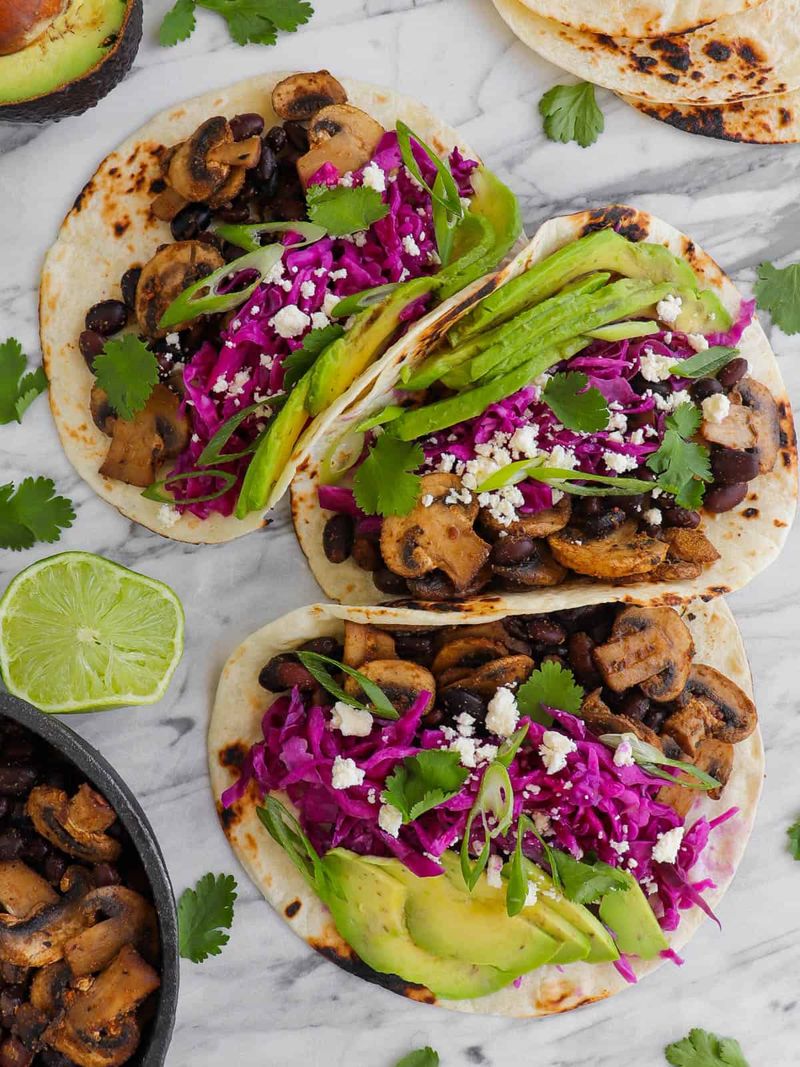 Black Bean Tacos with Cabbage Slaw
