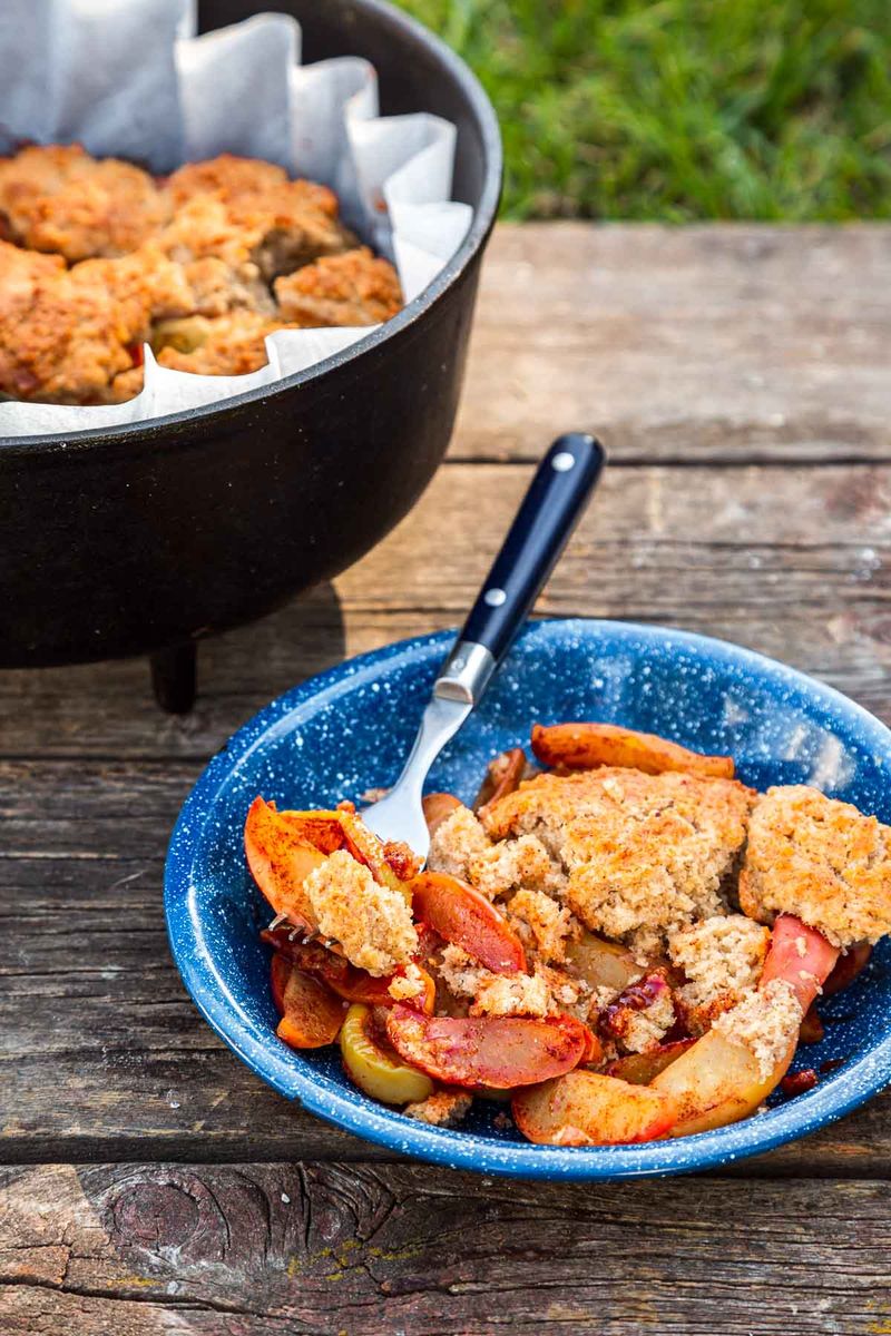 Apple Cobbler in a Dutch Oven