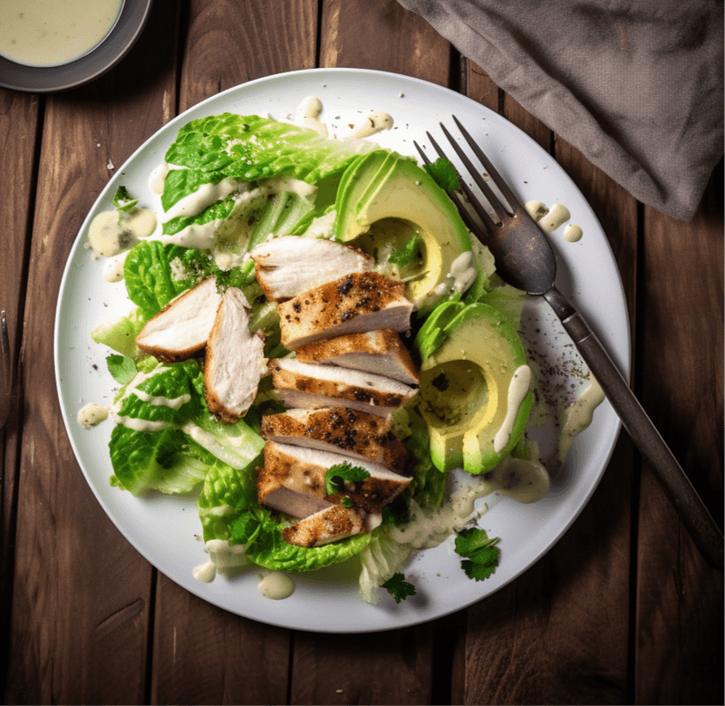 Grilled Chicken Caesar Salad (No Croutons)