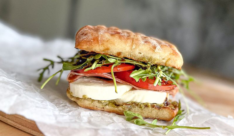Caprese Sandwich with Pesto