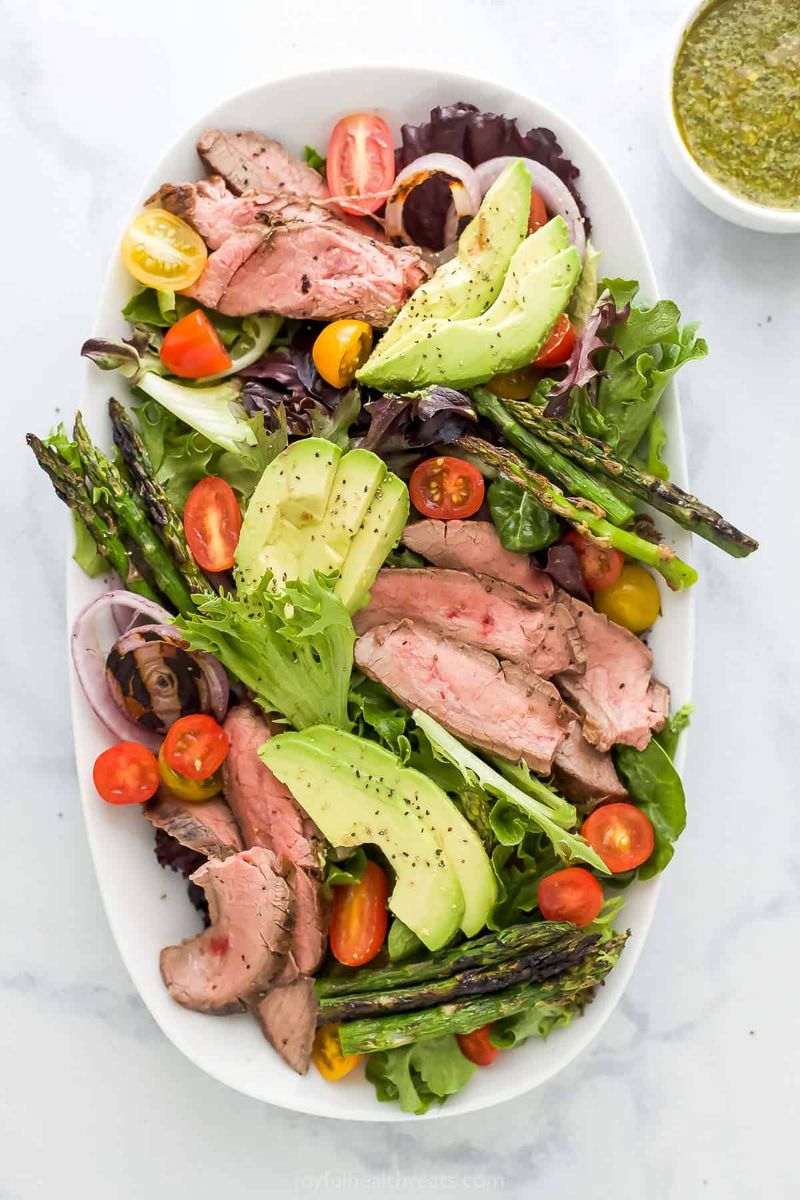 Steak & Avocado Salad with Chimichurri Drizzle