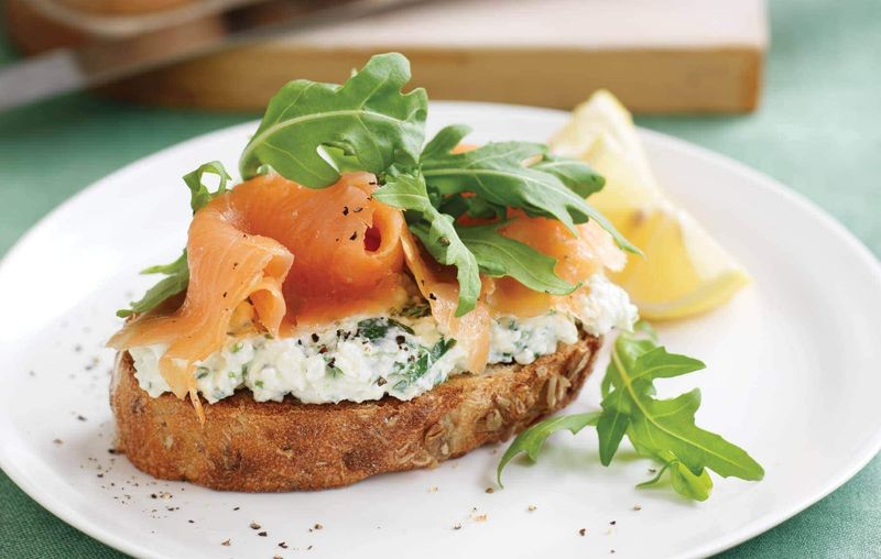 Smoked Salmon on Whole Grain Toast