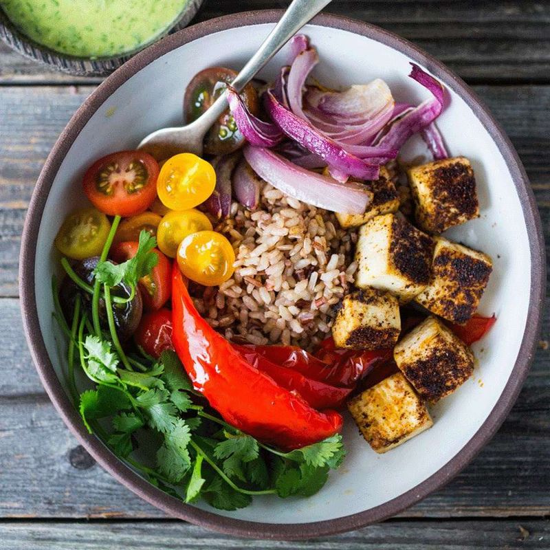 Tofu and Veggie Grain Bowls