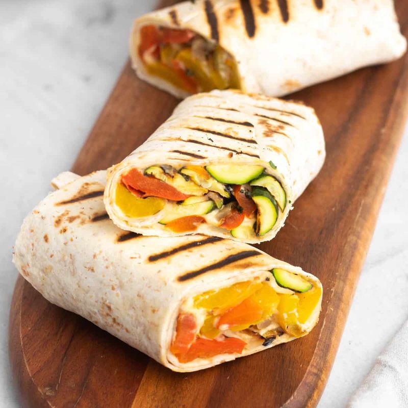 Grilled Veggie and Hummus Wrap