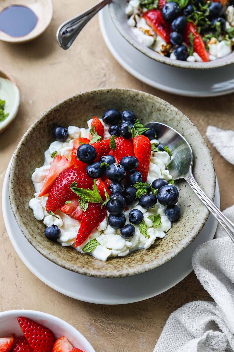 Cottage Cheese Bowl with Fruit & Nuts