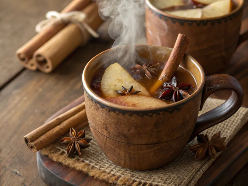 Mulled Pear Cider for Cabin Retreats