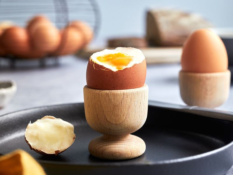 Spin the Egg to Check Doneness
