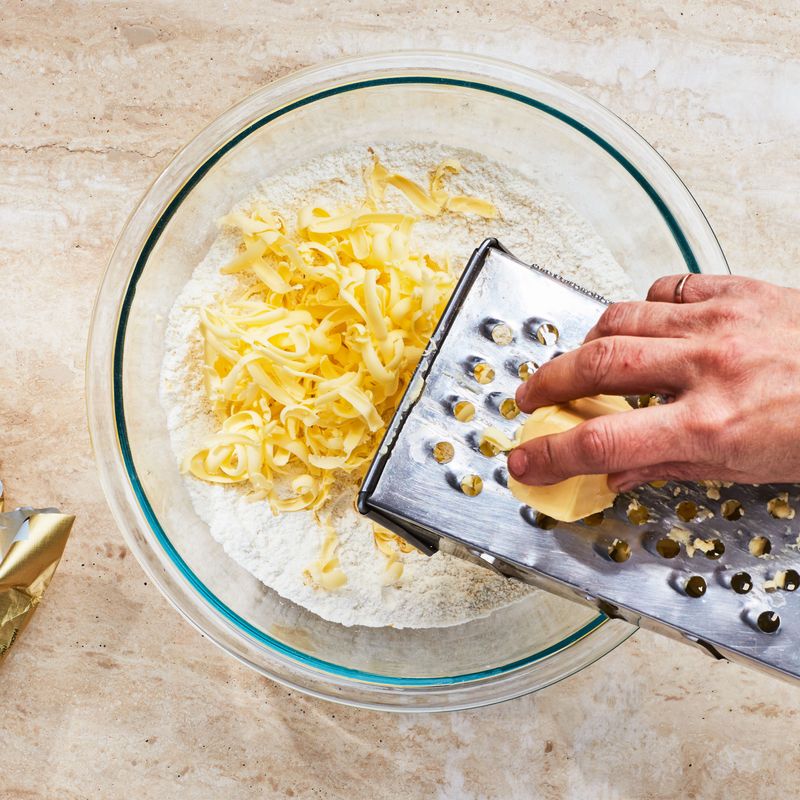 Keep butter in the freezer for flaky pastry