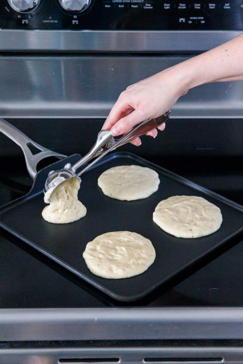 Put oil in your pancake batter to stop sticking