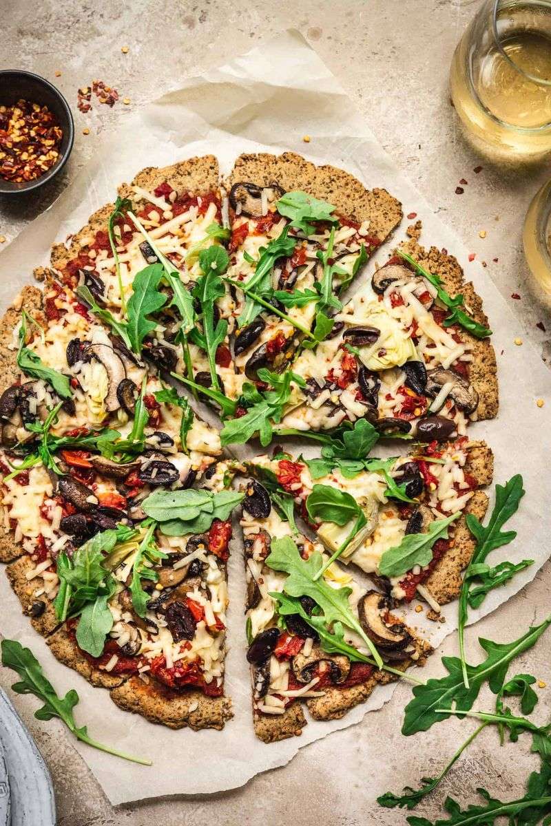Make pizza on a whole wheat tortilla or cauliflower crust