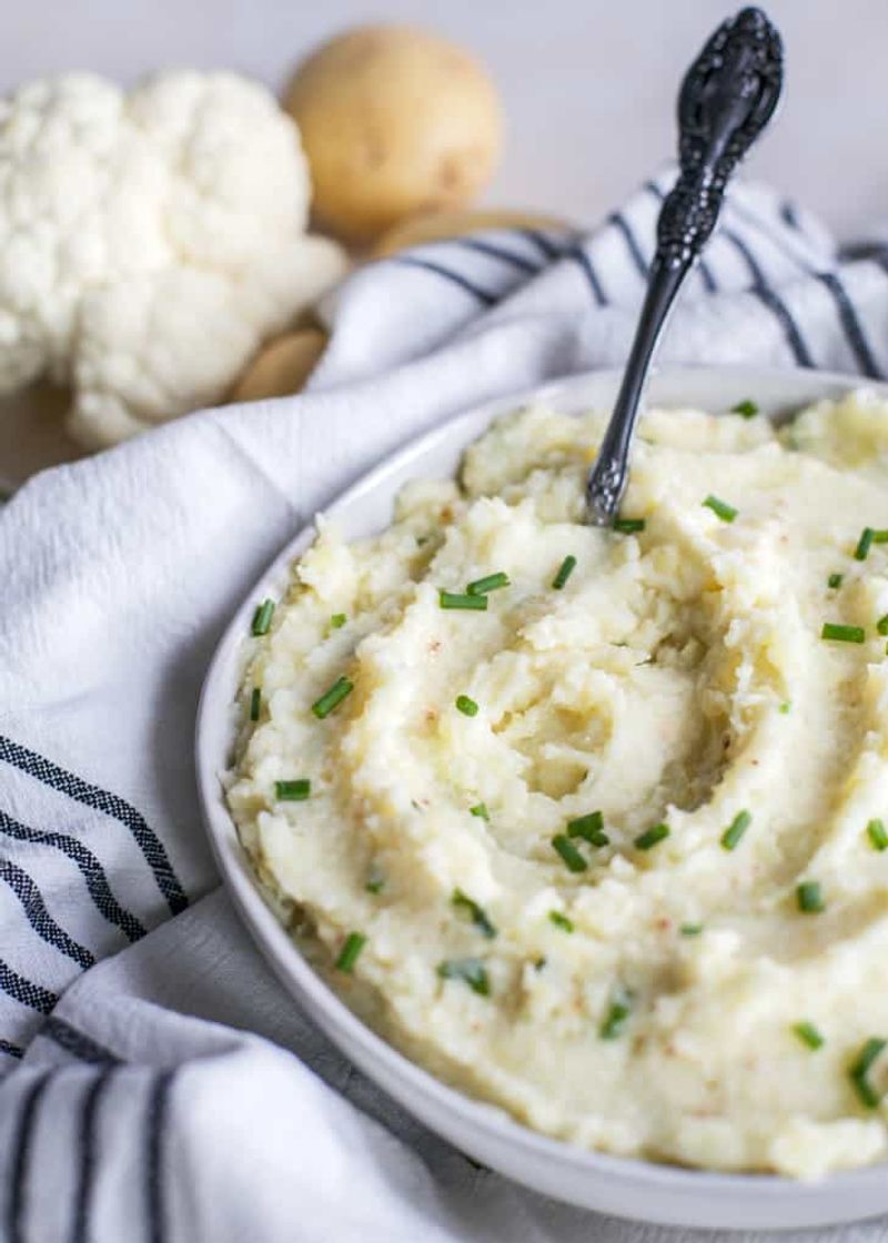 Mash cauliflower with potatoes for a lighter mash