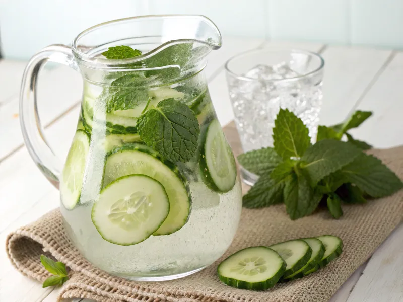 Refreshing Cucumber Mint Water
