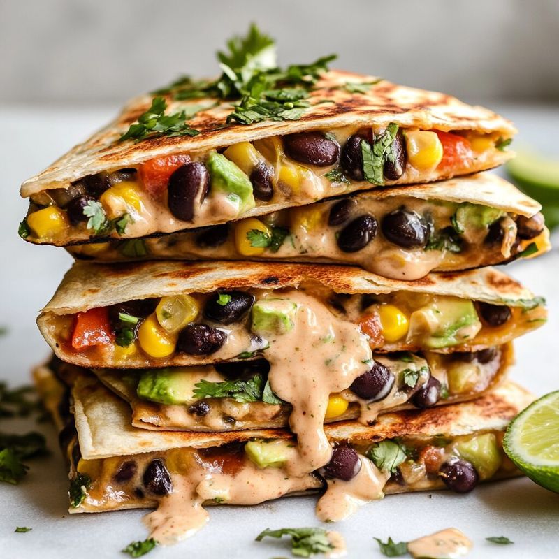 Grilled Corn & Black Bean Quesadillas
