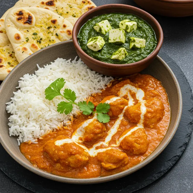 Butter Chicken with Garlic Naan