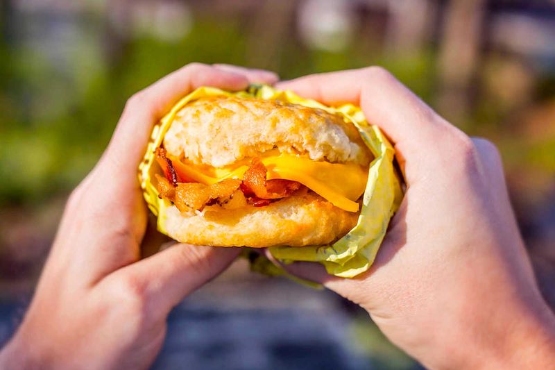 West Virginia – Bacon & Biscuit Sandwich at Tudor’s Biscuit World (Charleston)