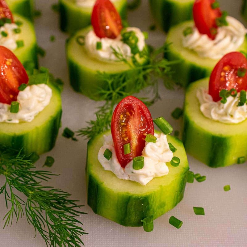 Cucumber Bites with Herbed Cream Cheese