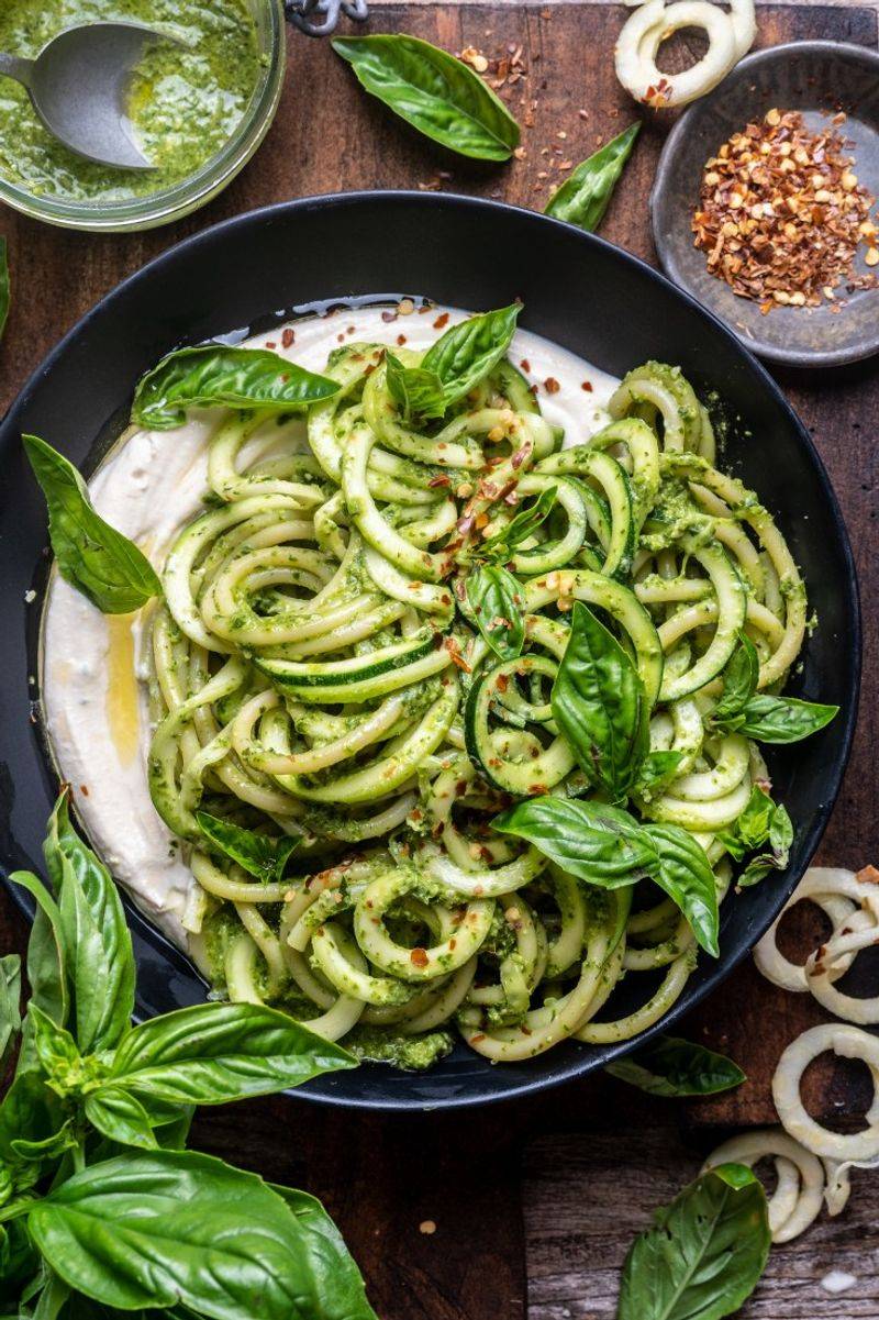 Zucchini Noodles with Pesto