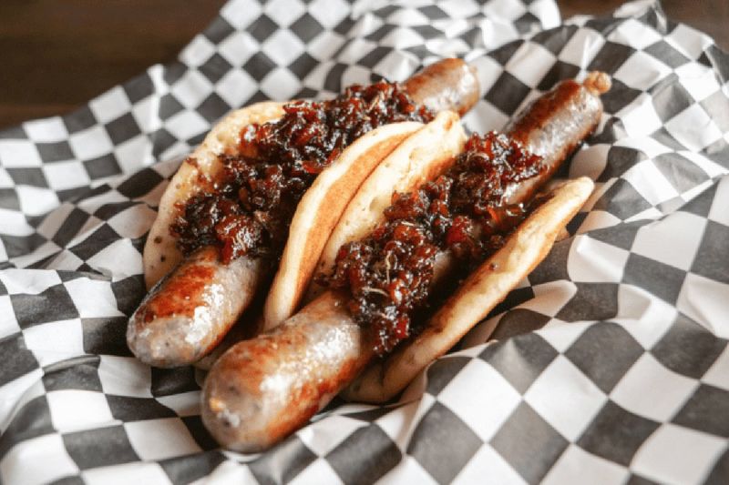 Wisconsin – Bacon Cheddar Brat at State Fair (Milwaukee)