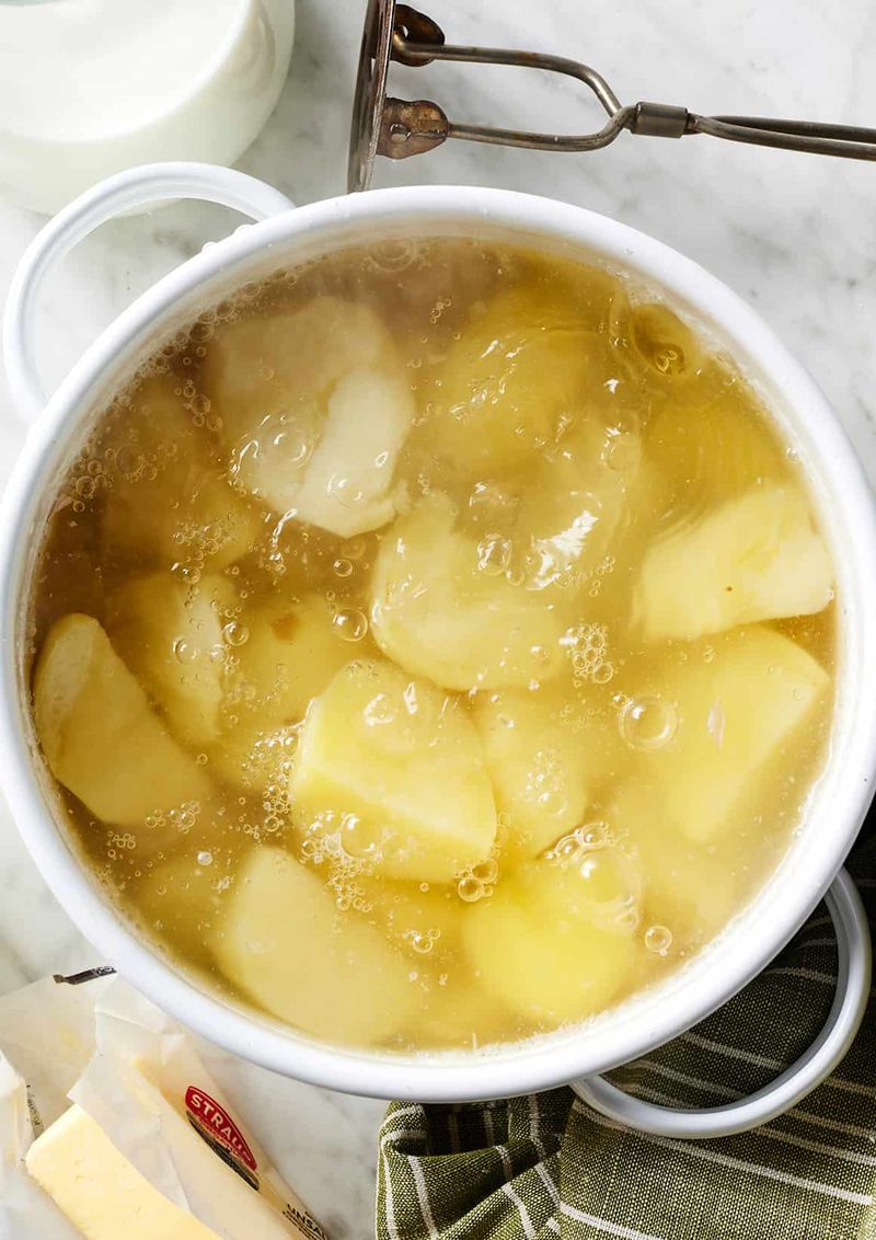 Let potatoes cool before mashing