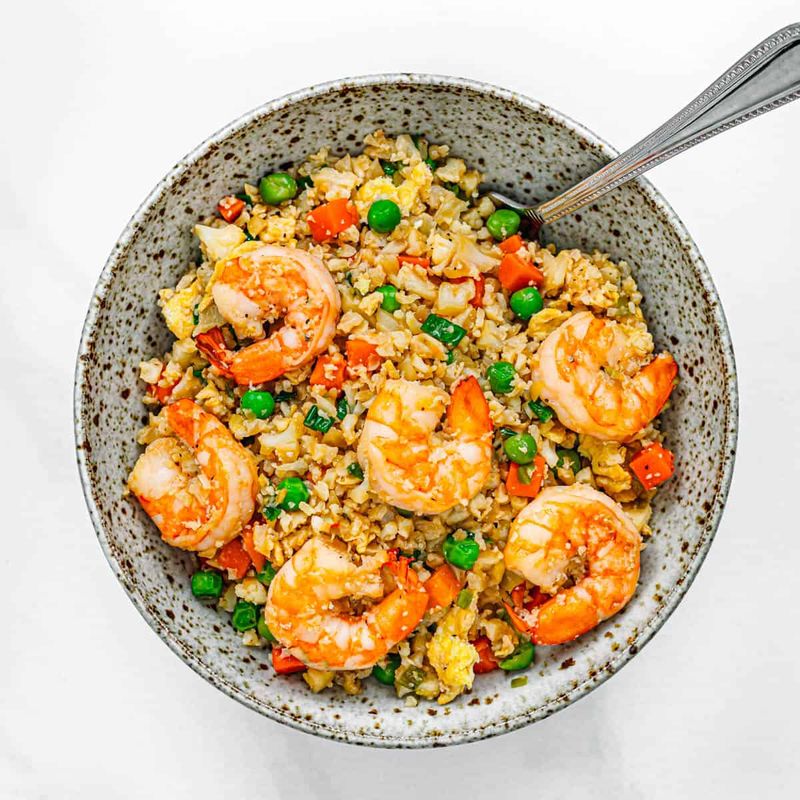 Cauliflower Fried Rice with Shrimp