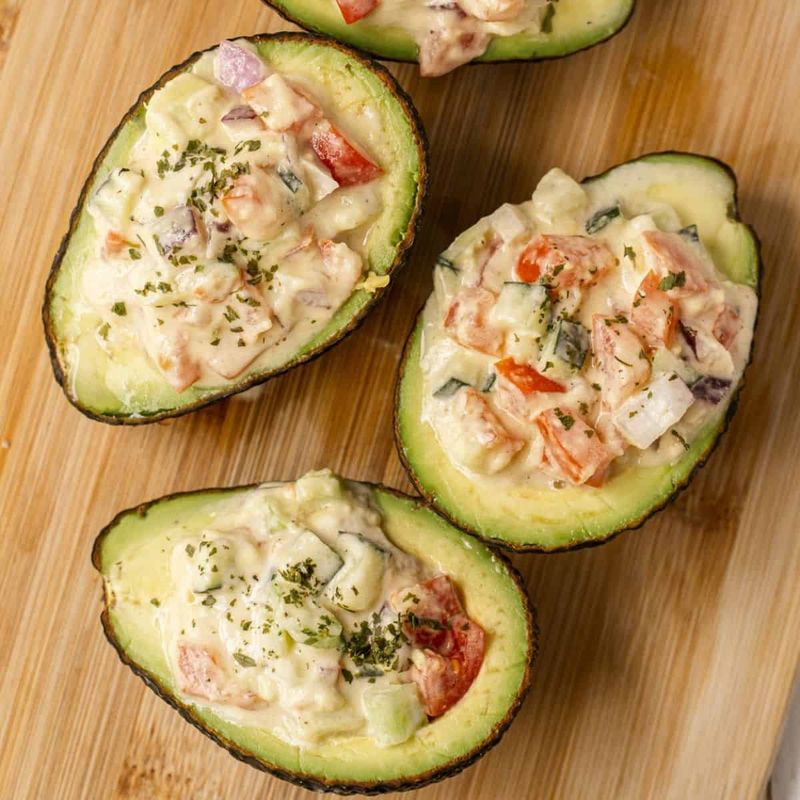 Stuffed Avocados with Quinoa and Salsa