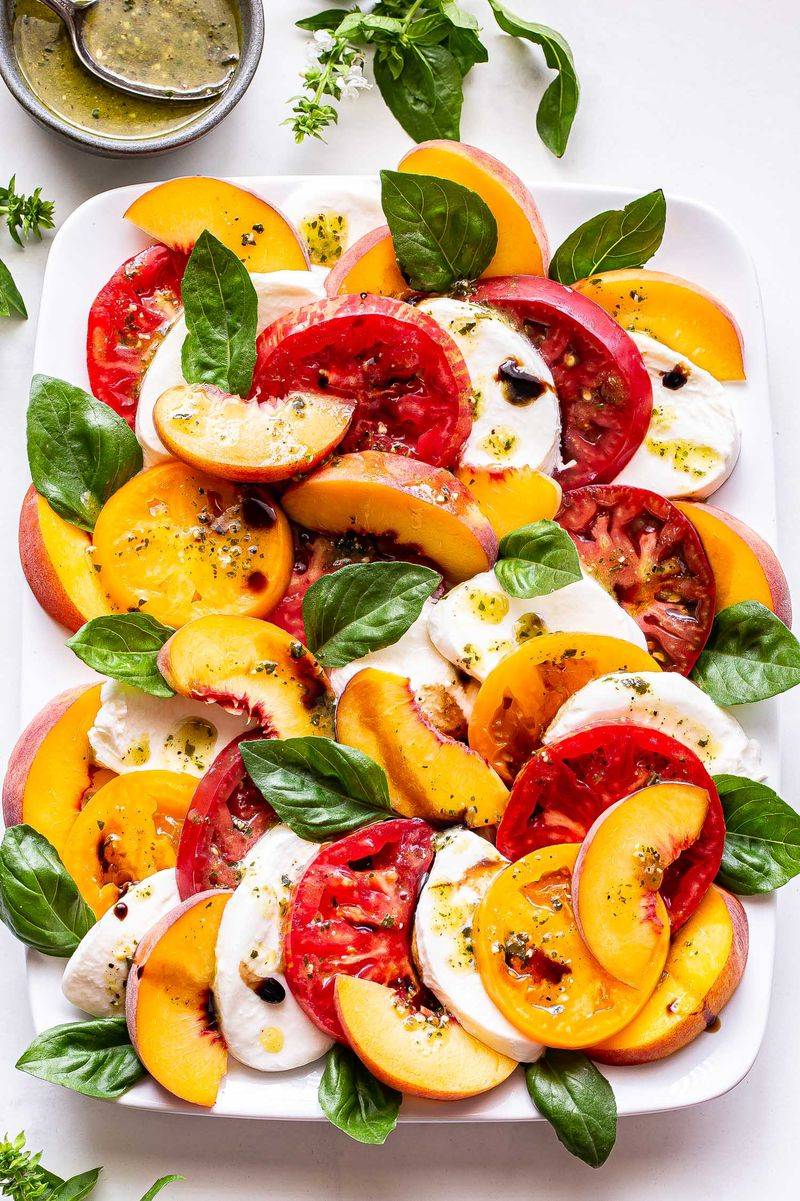 Peach Tomato Basil Salad