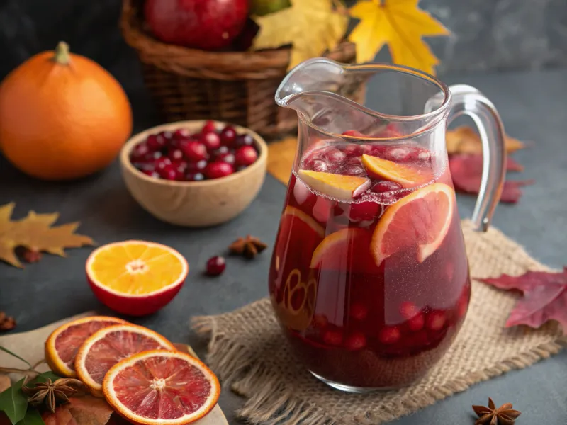 Cranberry Pomegranate Punch for Autumn Gatherings