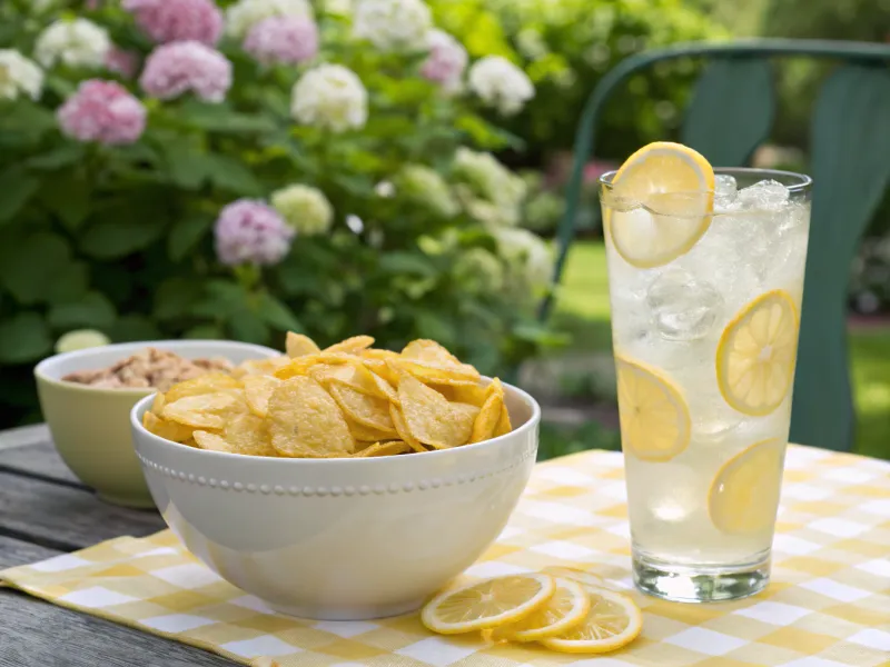 Classic Potato Chips and Lemonade