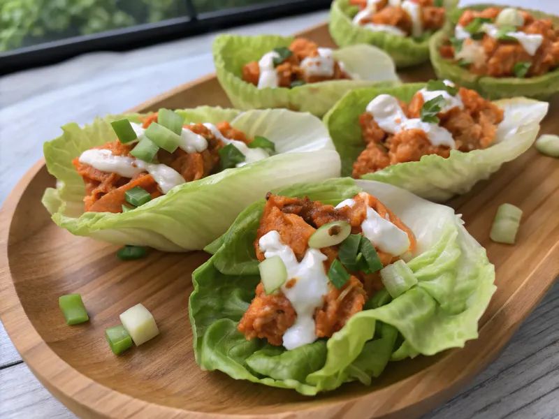 Buffalo Chicken Lettuce Wraps