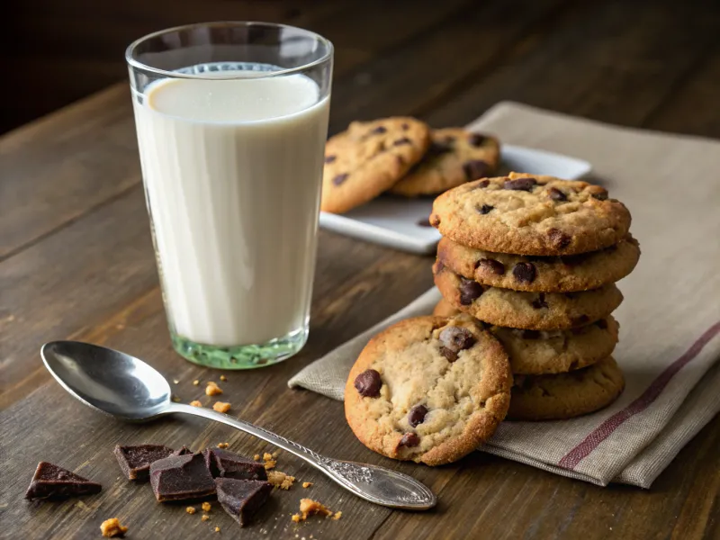 Chocolate Chip Cookies and Cold Milk
