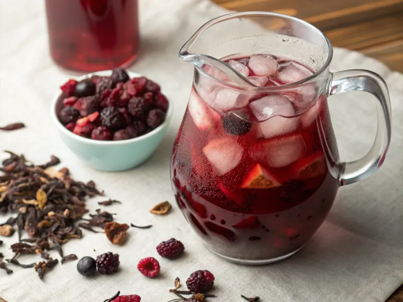 Iced Hibiscus Berry Tea