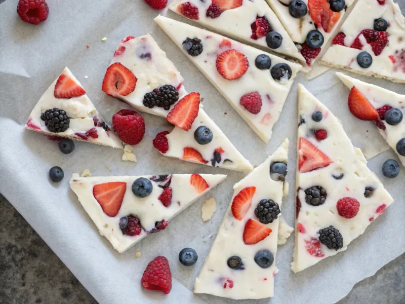 Mixed Berry Frozen Yogurt Bark