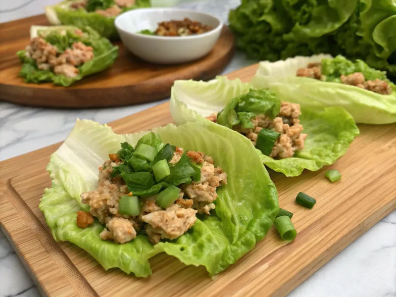 Spicy Chicken Lettuce Wraps
