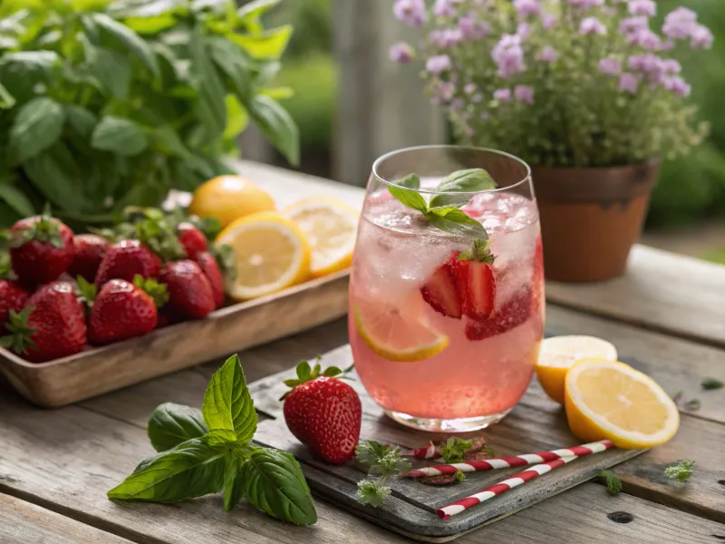 Strawberry Basil Lemonade