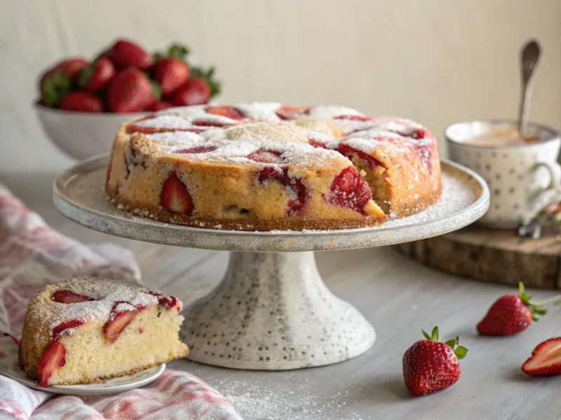Strawberry Spoon Cake