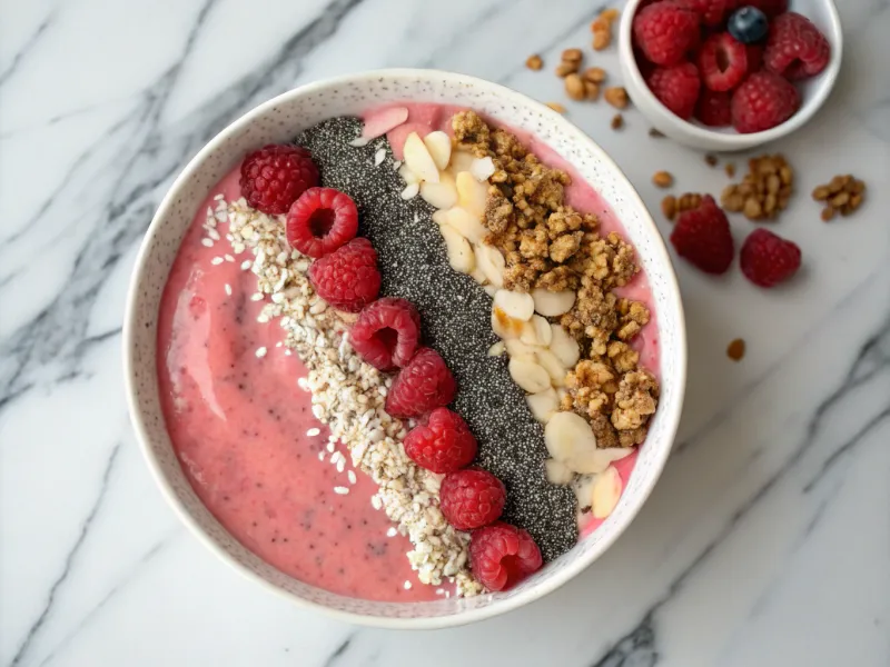 Raspberry Yogurt Smoothie Bowl