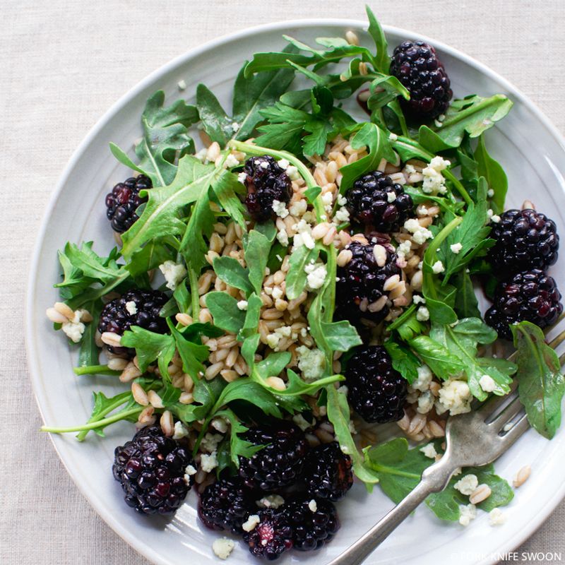 Mulberries Scattered Over Warm Quinoa Bowls