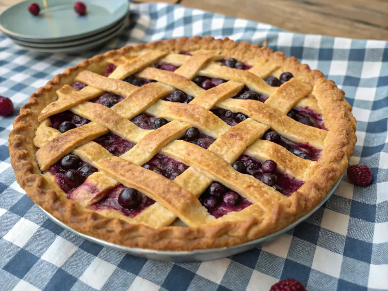 Saskatoon Berry Pie from Canada
