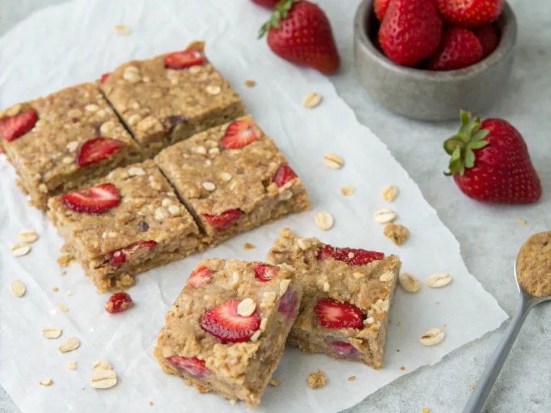 Strawberry Oat Breakfast Bars