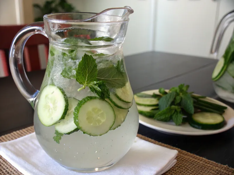 Sparkling Cucumber Mint Water