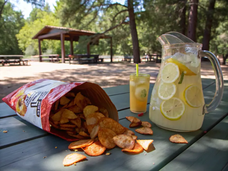 Barbecue Chips with Lemonade