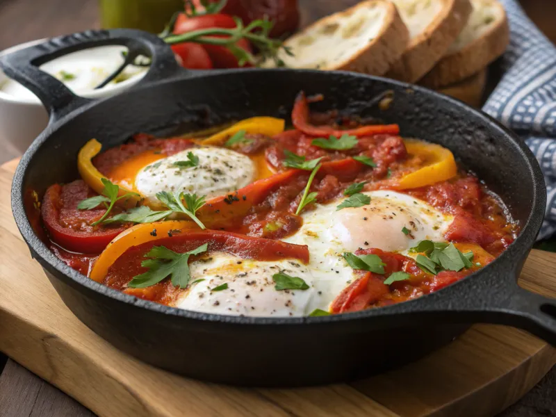 Shakshuka with Tomatoes and Peppers