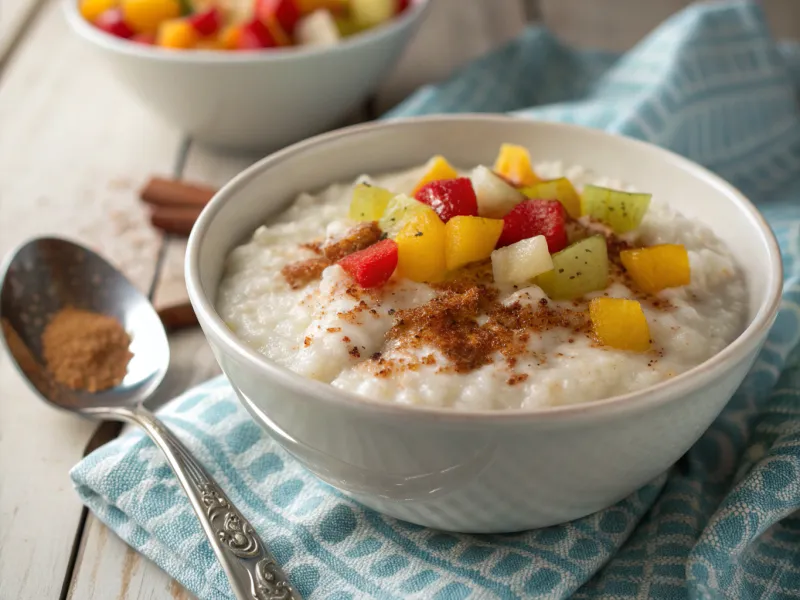 Coconut Rice Pudding with Fruit